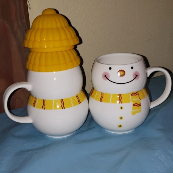 Snowman Cups with Yellow Hats *NEW* - Picture 3 of 6